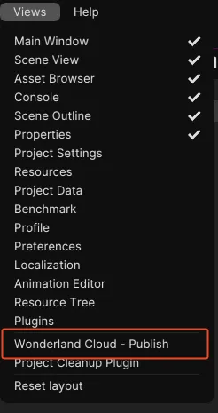 Screenshot: Publish Plugin