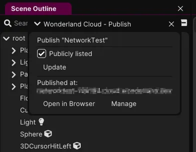 Screenshot: Publish Page Upload Finished