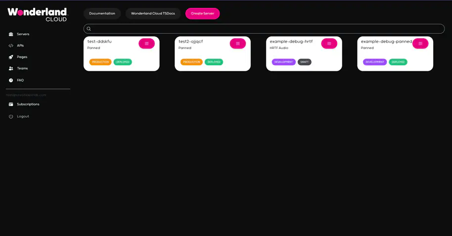 Multi-User Servers on Wonderland Cloud