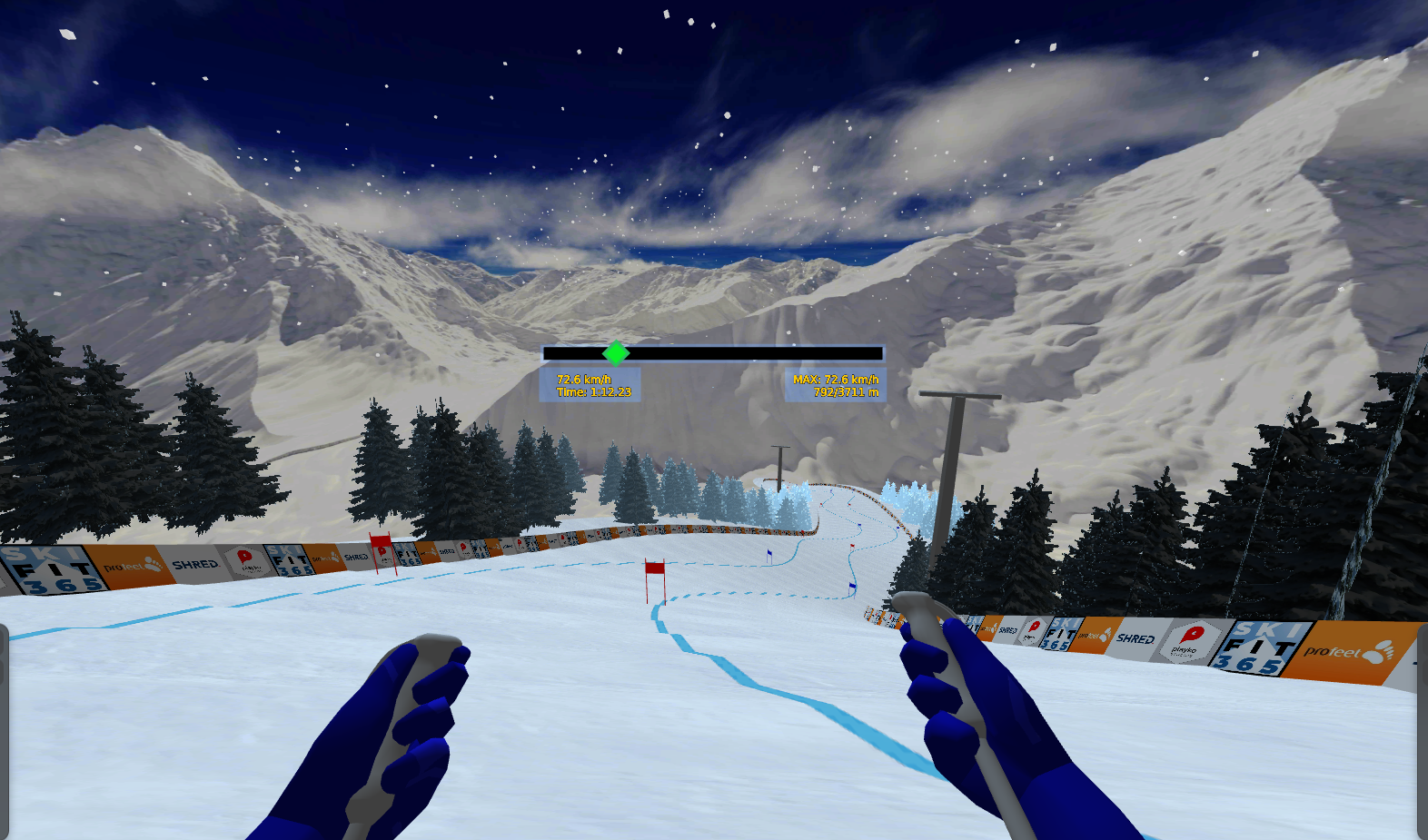 HoverFit leg tracking in action.