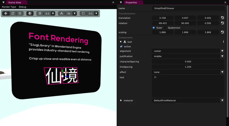 Rendering Simplified Chinese Characters